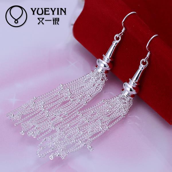 

Dangle & Chandelier Wholesale Silver Plated Earrings For Women Wedding Jewelry Long Super Offer Trendy Bridal