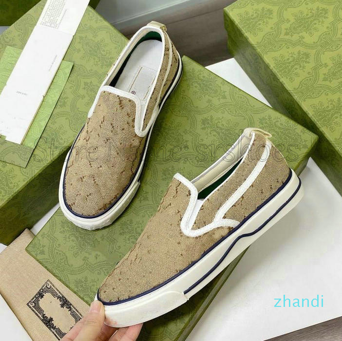 

Slip On Tennis 1977 Print Sneakers Mens Slip-on Canvas Shoes Classic Jacquard Denim Vintage Runner Trainers Womens Designer Italy Luxurys, Color #10