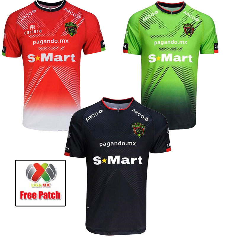 

LIGA MX 2021 FC Juárez Soccer Jerseys Juarez 20/21 Mexico Men home red away green Football shirts customized Mexiko Uniforms, Away+patch