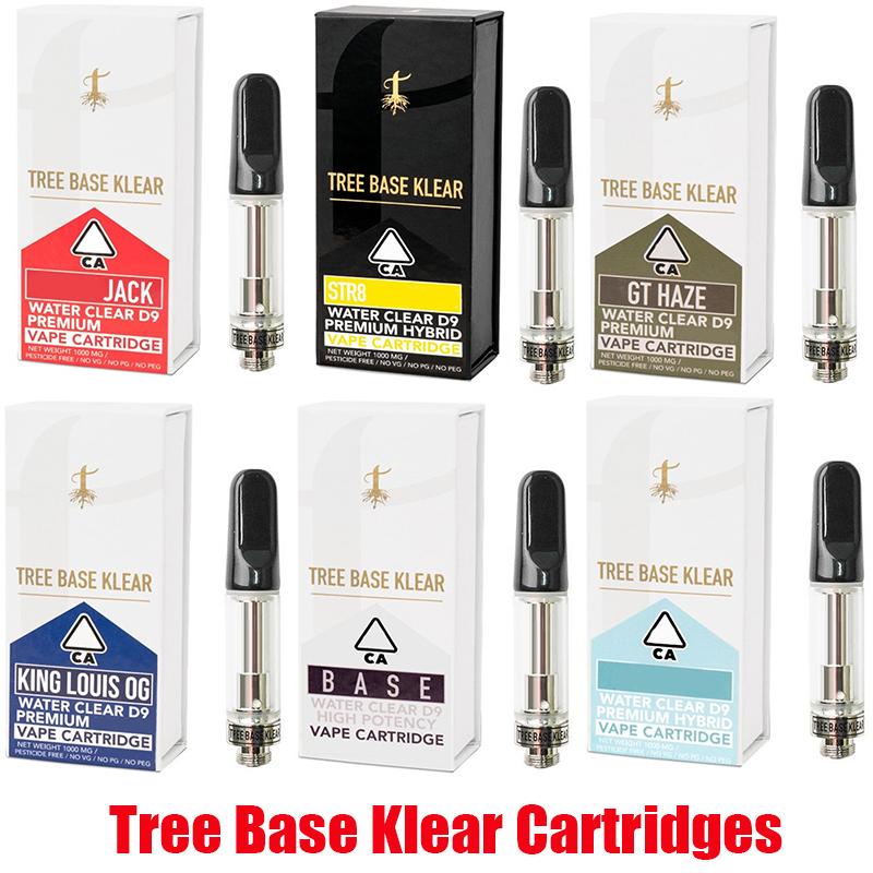 

Hot Tree Base Klear Cartridge 0.8ml No Leak Atomizer Ceramic Coil 510 Thread Thick Oil Pyrex Glass Vape Carts With Stickers Retail Boxes