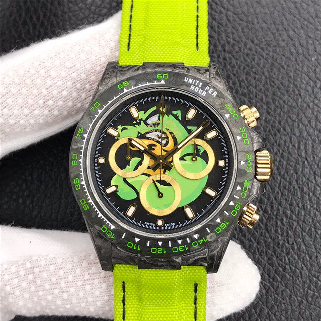 

wwf Men's watch size 40mm carbon fiber painted dial sapphire crystal mirror with 7750 multi-function movement waterproof system, As shown