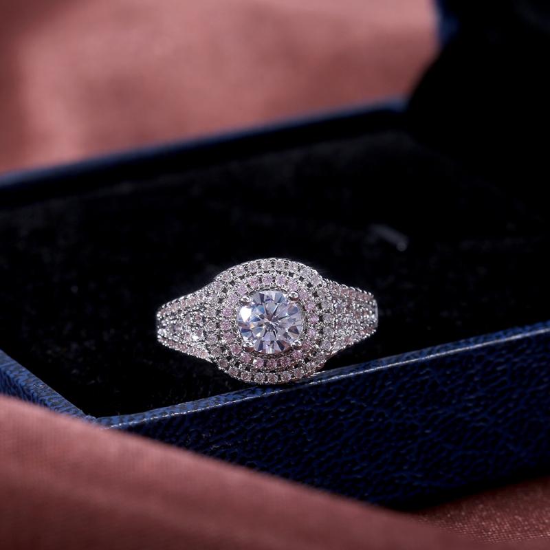 

Wedding Rings Huitan Dazzling Micro Paved Retro Ring Special Day Gift For Wift Birthday Year's Grandma With Size 6-10