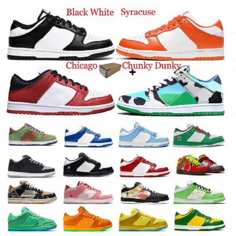 

Factory_footwear With Box Big Size Dunks Chunky Dunky Low men women running shoes University Red green bear Kentucky Syracuse Safari womens