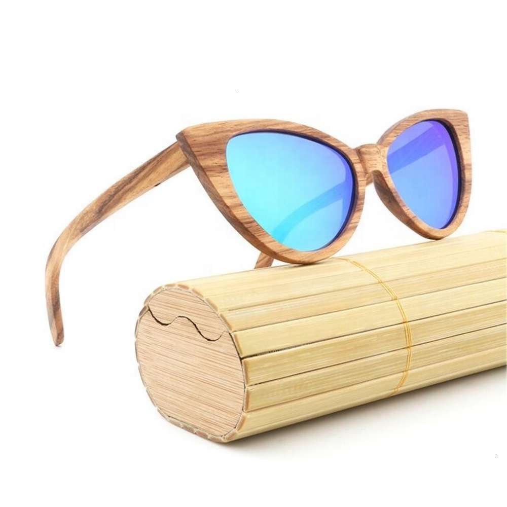 

Highend accessories Eyeglass Fram Fashion Wooden Sunglass Women Men holzbrille Polarized Fox Custom Sun Glass, Black