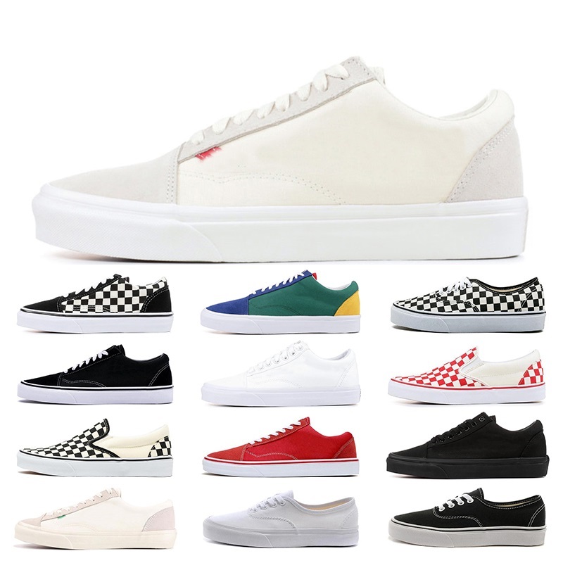 

Van old skool Running shoes black blue red green Classic mens women canvas sneakers Skateboarding fashion