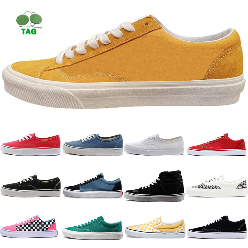 

dropshipping og van Old Skool Canvas Shoes Men Women Fear of God Triple White Black #17 Red Blue Pink Fashion Slip on Skateboard Sports Sneakers, Color #7