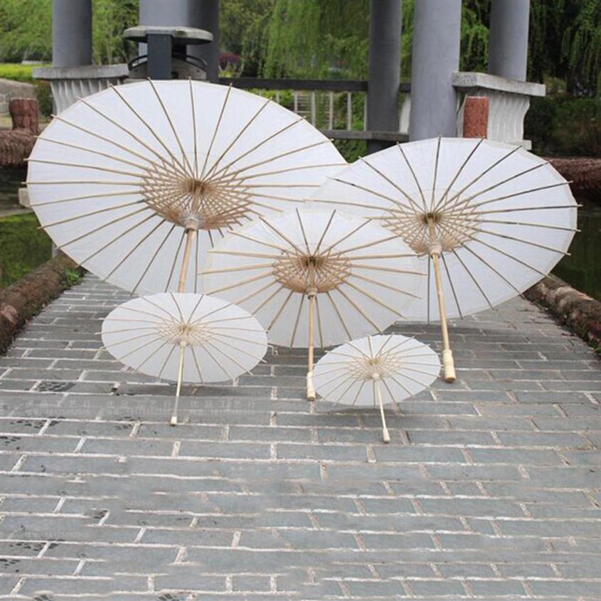 

Bridal Wedding Parasols White Paper Umbrella Chinese Mini Ccraft 4 Diameter 20 30 40 60cm Umbrellas Wholea34