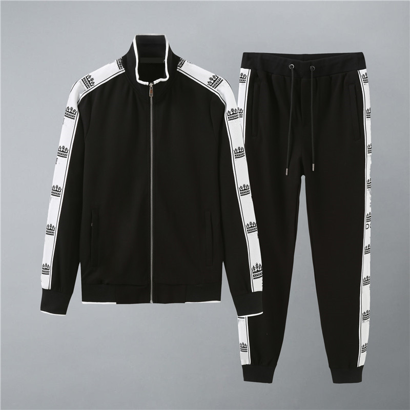 

2021 men's tracksuit sportsuit spring and autumn fashion sweater with cool casual coat size :-3xl#02, Gray