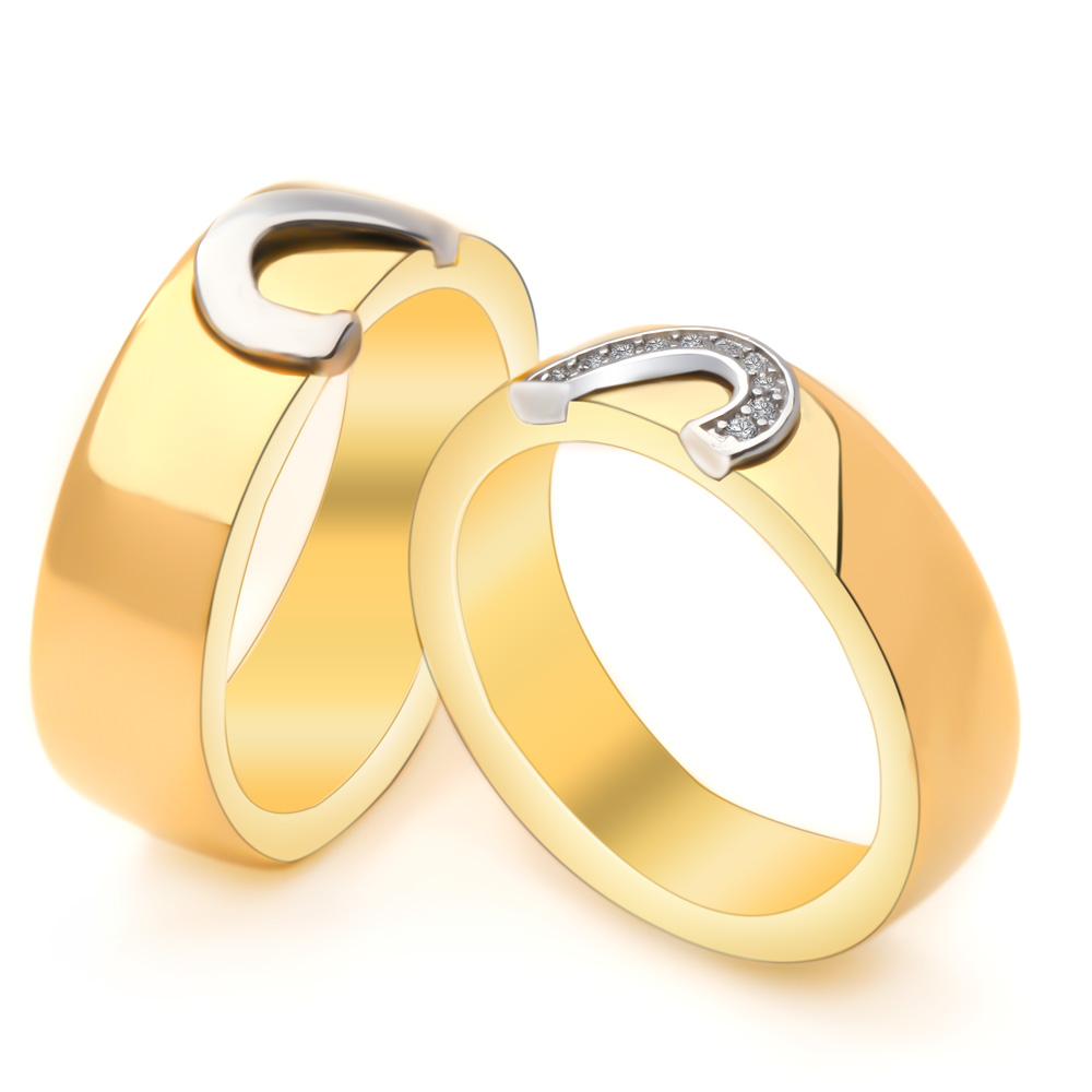 

VAROLE Romantic True Love Pattern Couple Rings For Women / Men CZ Wedding Ring Fashion Jewelry Holiday