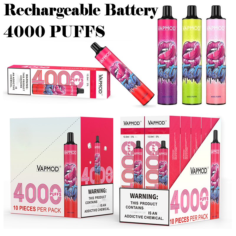 

Original 4000 Puffs VAPMOD QD32 Disposable Vape E cigarettes Device 650mAh Rechargeable Battery 12ml Prefilled Cartridge Oil Pod VS Puff Bar Plus Vaporizer Pen