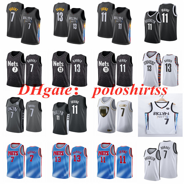 

BrooklynNetsBasketball Jersey James 13 Harden Kevin 7 Durant 11 Irving Jerseys Kyrie 2021 Mens Edition City Fans Shirt Blue Blac, Color10