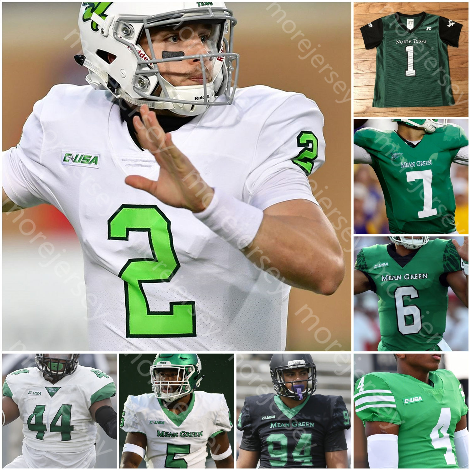 

Custom North Texas UNT Mean Green Football Jersey NCAA College Joe Greene Mason Fine Siggers Jaelon Darden Michael Lawrence Hamilton Torrey, Green i