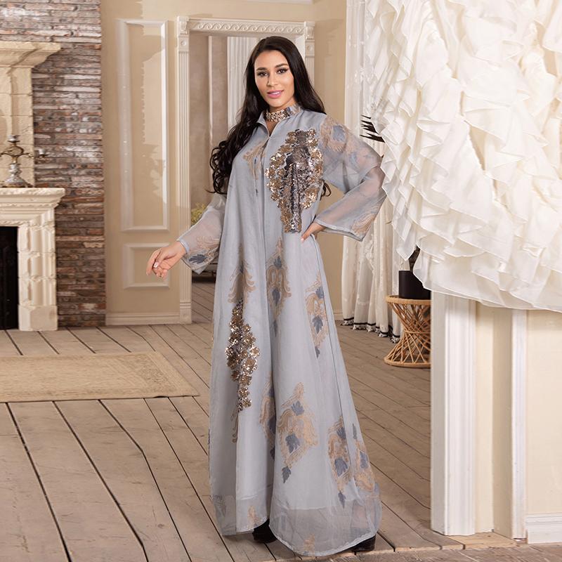 

Ethnic Clothing Women's Long Muslim Dress Dubai Abaya For Women Dresses Abayas Kaftan Kimono Caftan Marocain Turkish Islam