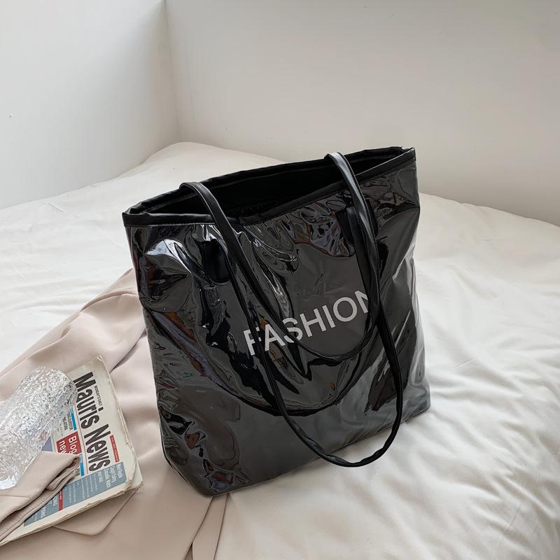 

Street Fashion Large Capacity Totes Simple Shoulder Bag Personalized Messenger Bags, Black