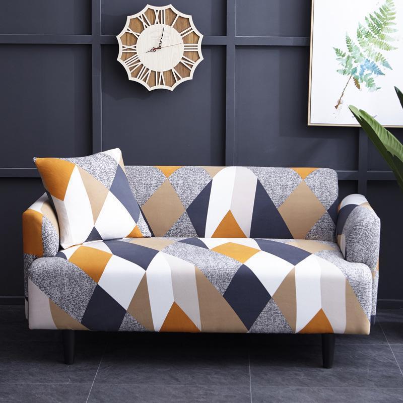 

Chair Covers 40Geometric Sofa Cover Elastic Stretch Universal Sectional Couch Corner For Furniture Armchairs 1/2/3/4-seater