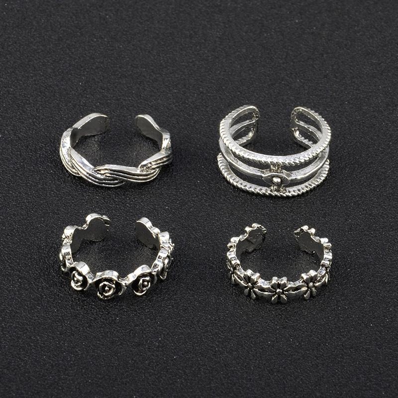 

12pcs Summer Beach Vacation Knuckle Foot Ring Set Open Toe Rings for Women Girls Adjustable Jewellery Wholesale Gift