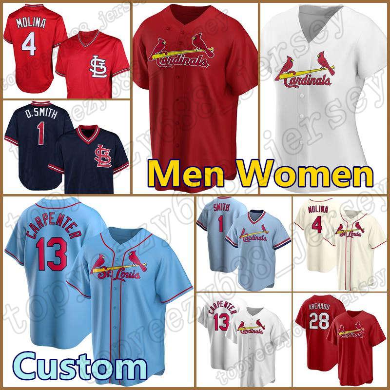 

Cardinal Jerseys Custom 28 Nolan Arenado Baseball 4 Yadier Molina 46 Paul Goldschmidt 1 Ozzie Smith Matt Carpenter Yairo Munoz Men Women, Men custom new coolbase(hongque)