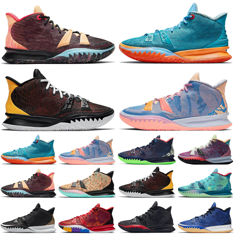 

2021 jumpman 7 7s men basketball shoes Ikhet Midnight Navy Atomic Orange Icons of Sport Black sports sneakers mens trainers size 7-12, #1 ikhet