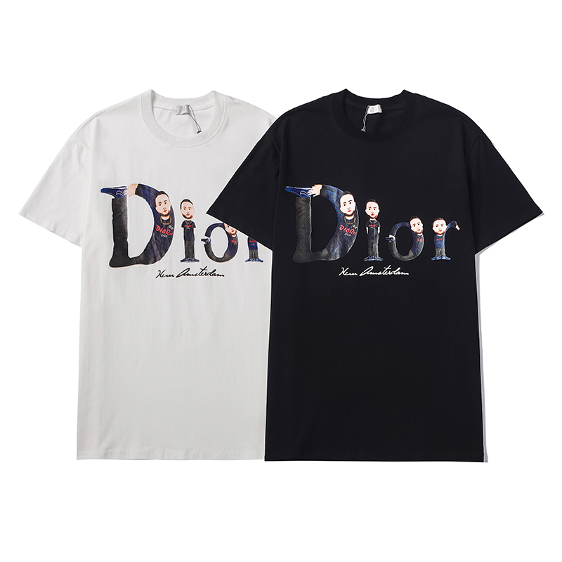 

2021Mens Women Designers T Shirts Man Fashion men s clothes casual T-shirtFashion breathable black and white color Street Shorts Sleeve Wome, White;black