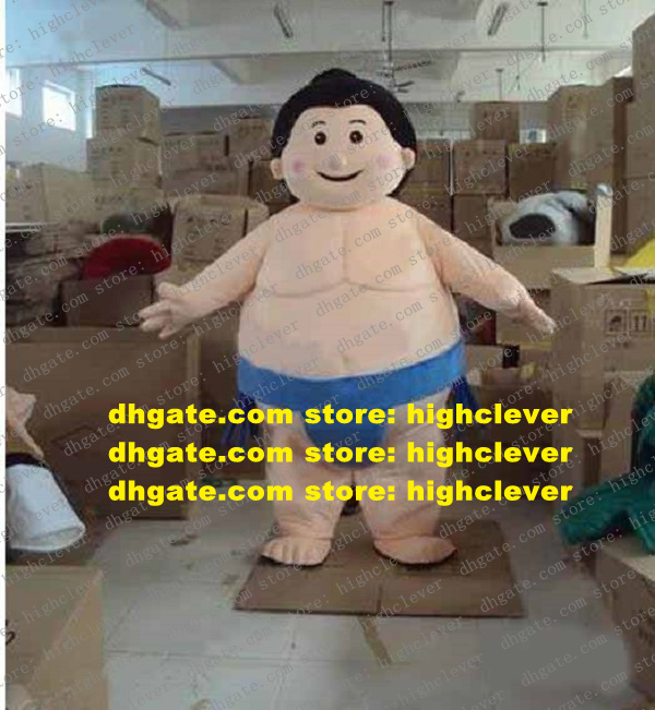 

Vivid Carnatio Sumo Wrestler Mascot Costume Mascotte Fat Man Obese Pudge Fatty With Small Eyes Big Blue Briefs No.862 Free Ship, Red;yellow
