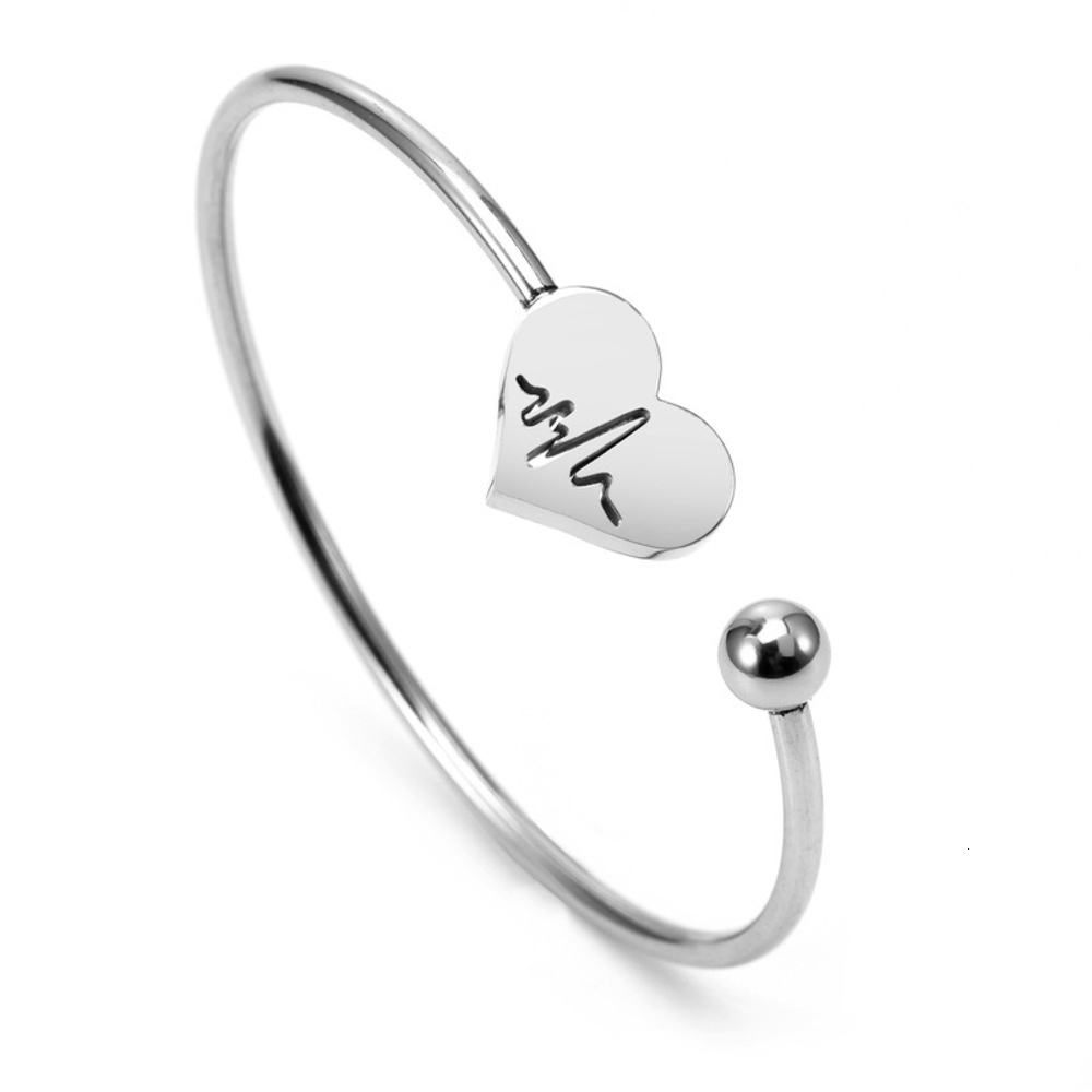 Simple style peach heart Elastic Line Bracelet-image-681602122