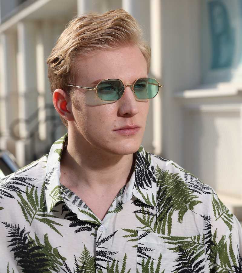 

Sunglasses Classic Polygonal Metal Retro Frame Men's Design Ladies Mirror Gafas De Sol
