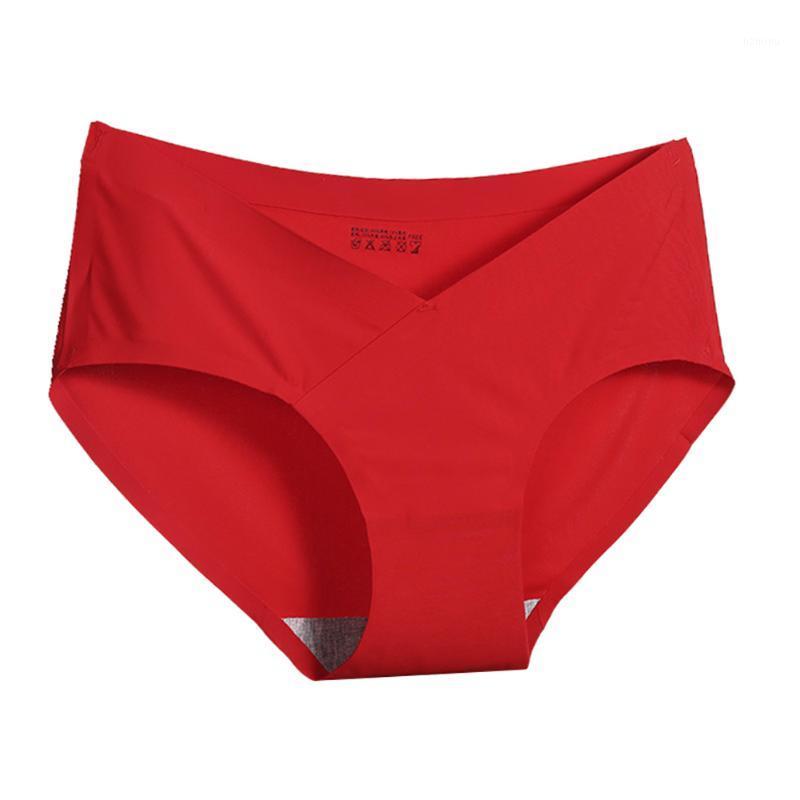 

Bustiers & Corsets Women Under The Bump Maternity Cradle Briefs Ice Silks Seamless Pregnancy Underwear JRDH889, Shrimp red