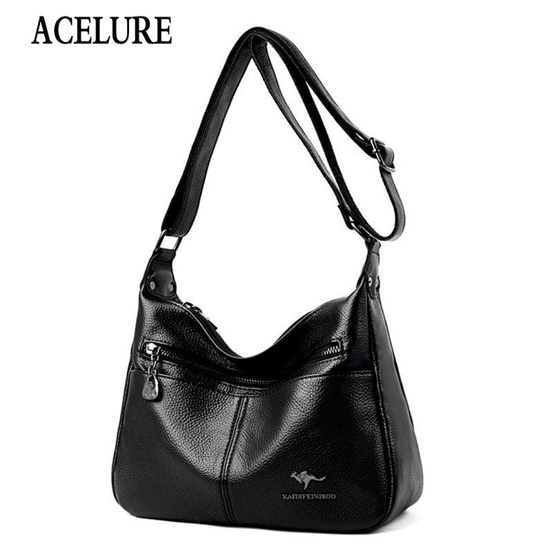 

Cross Body Solid PU Leather Messenger Bags Vintage Purse Flap Crossbody For Women Small Shoulder Female, Black