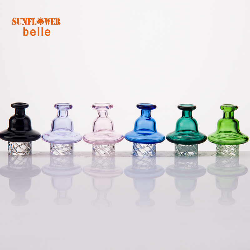

Cyclone Riptide Carb Cap Spinning smoke Glass Caps For 25mm flat top bangers Dome with air hole Terp Pearl Quartz Banger Nail