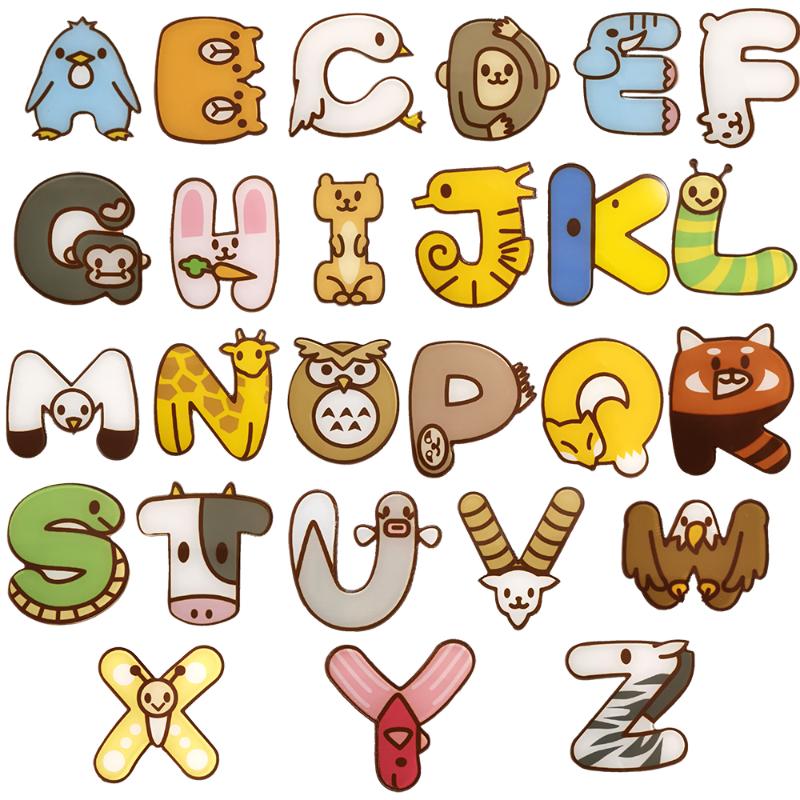 

Pins, Brooches A-Z Letter Shirt Brooch For Women Men Cartoon Acrylic Animal Pins Cute Badges Jewelry Accessories Christmas Gift Scarf Buckle