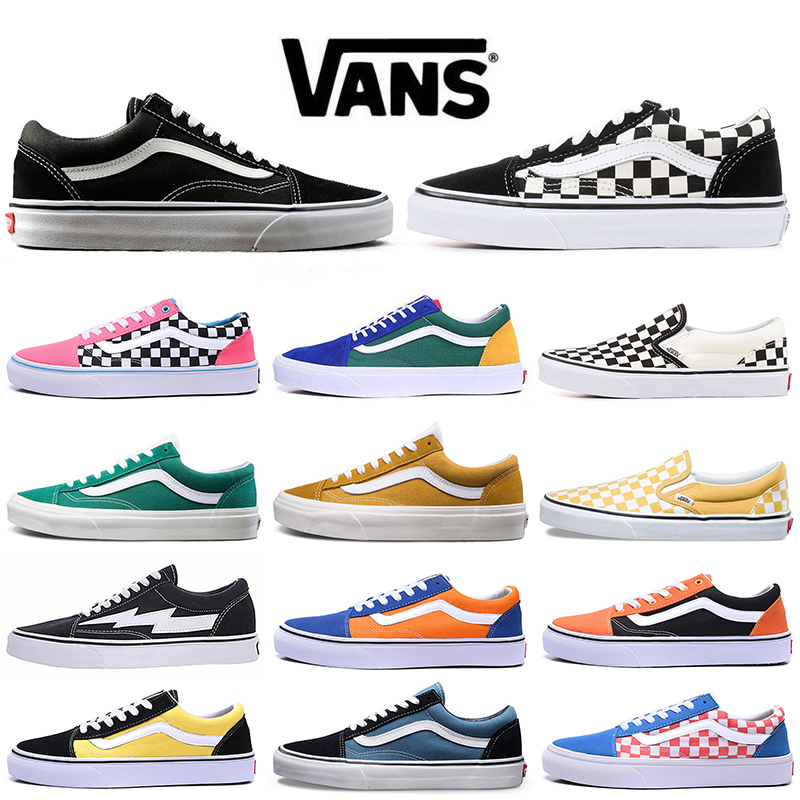 

VAN Canvas Shoes Old Skool Fear of God Sk8 Hi Running Shoe Triple White Black Blue Flame Slip on Skateboard Men Women Sports Sneakers