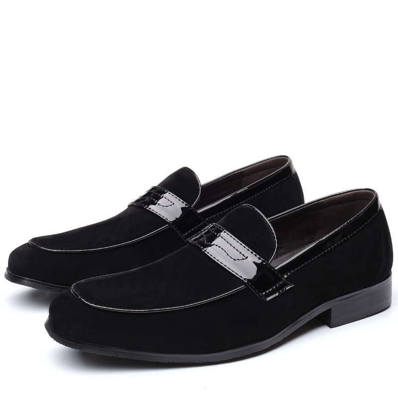 

Suede Leather Men Loafers Dress Shoes Male Shoes Casual Shoes Men Party Wedding Footwear, Black