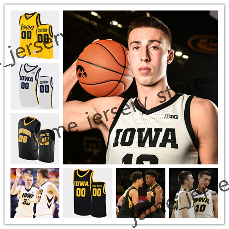 

Custom Iowa Hawkeyes Basketball Stitched Jersey Payton Sandfort Riley Mulvey Keegan Murray Kris Murray Josh Ogundele Bohannon Austin Ash, Iowa hawkeyes yellow jersey