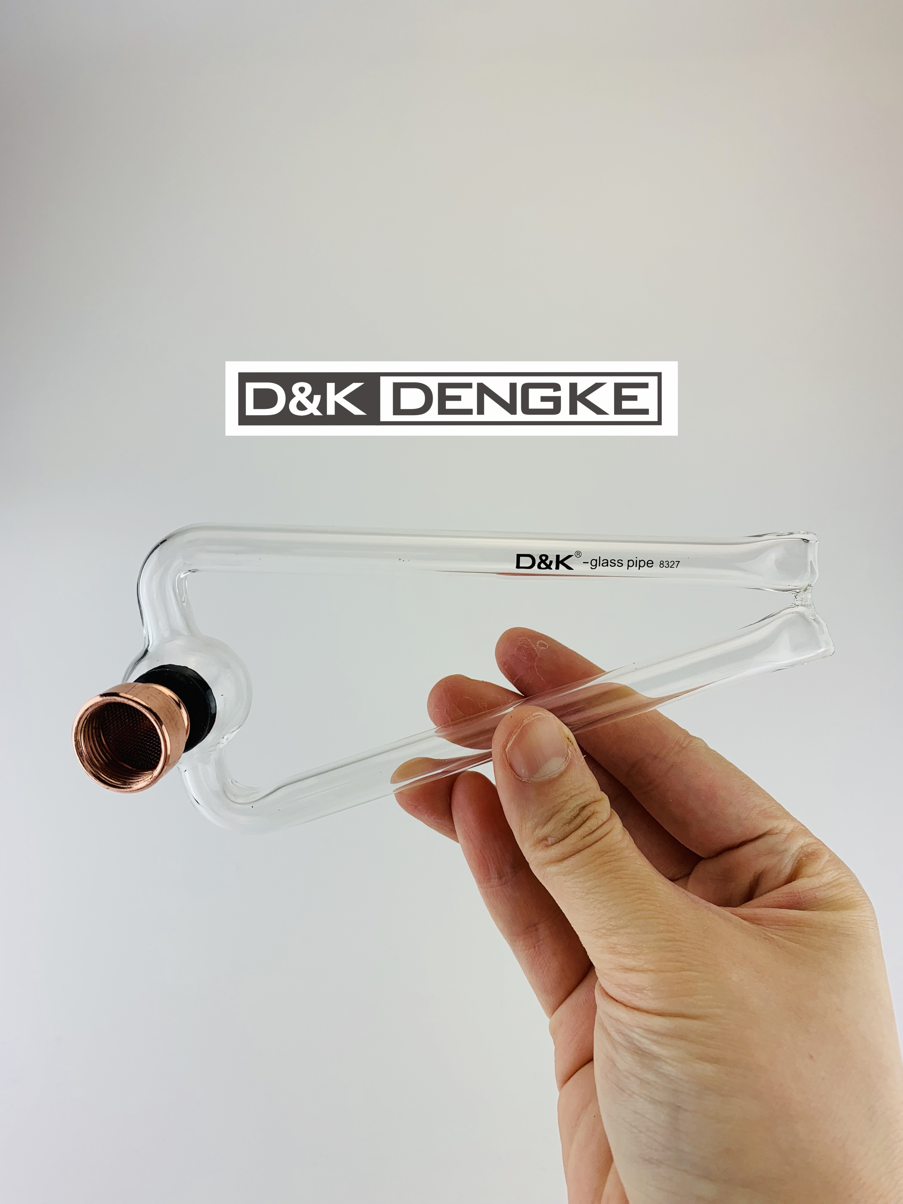 

D&K oil burner glass pipe double arms pipe for smoke portable tar catcher 2 in 1 5.9 inches/15cm