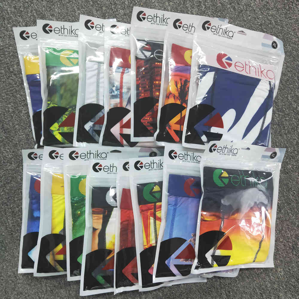 

ethika men boxers underpants Promotion Random styles Beach Shorts swim trunks underwear sports hip hop street briefs knickers quick dry, Black;white