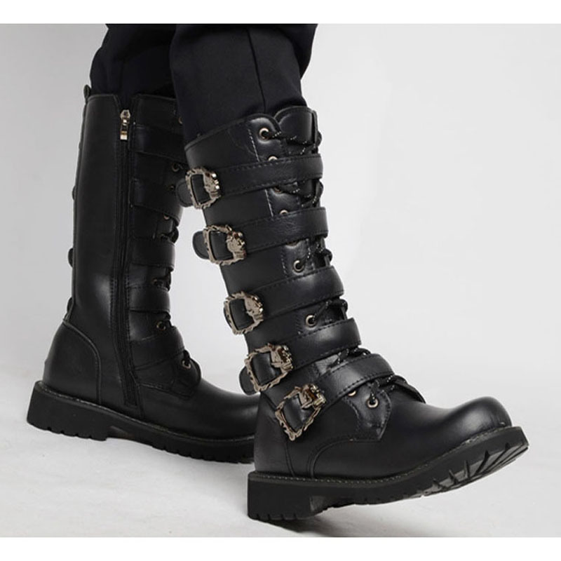 platform combat boots mens