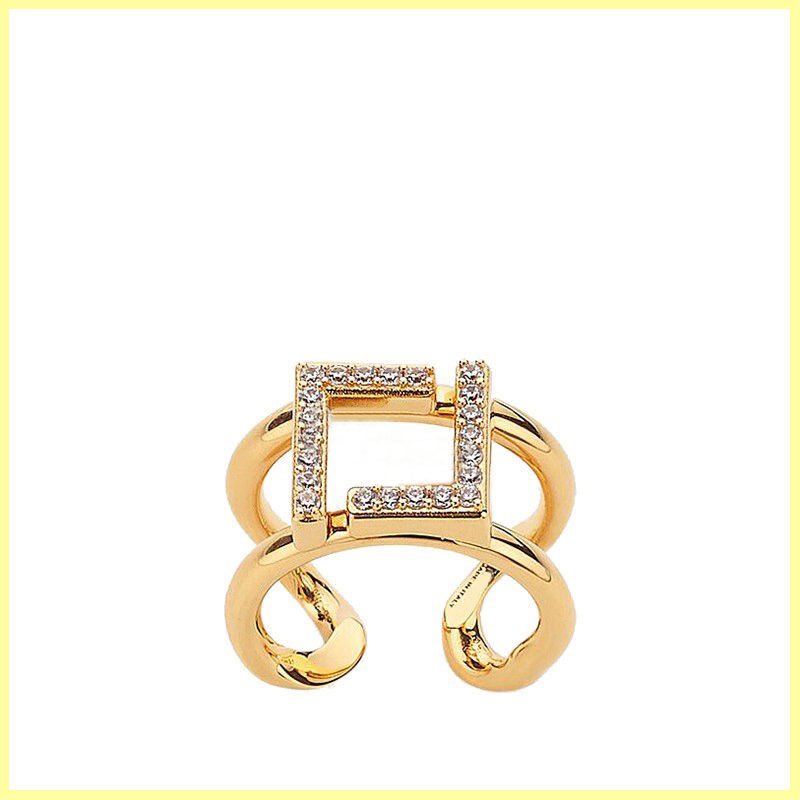 

2022 Luxury Designer Ring Diamond Letter Rings Jewelry Engagements For Women Love Ring F Brand Gold Ring Necklaces Top Quality 21081004R, Slivery;golden