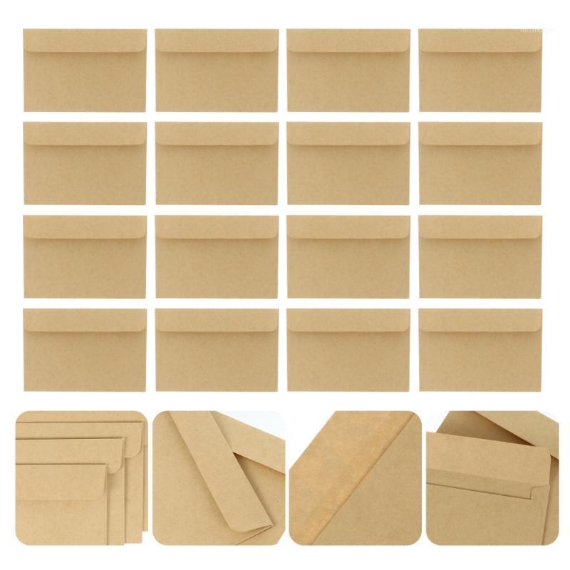 

Gift Wrap 50Pcs Non-Printed Kraft Paper Envelopes Plain Color Blank Retro