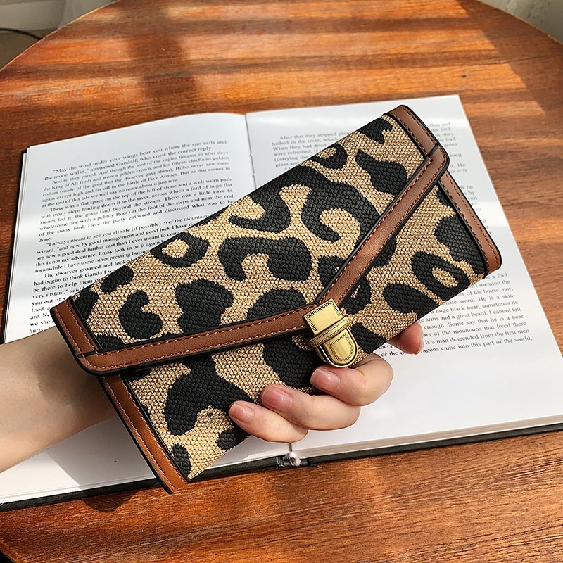 

Bag Handbag 2021 Women's Wallet Long Buckle Three Fold Leather Korean Version Multi Card Holder Fashion Multi-functional Trend