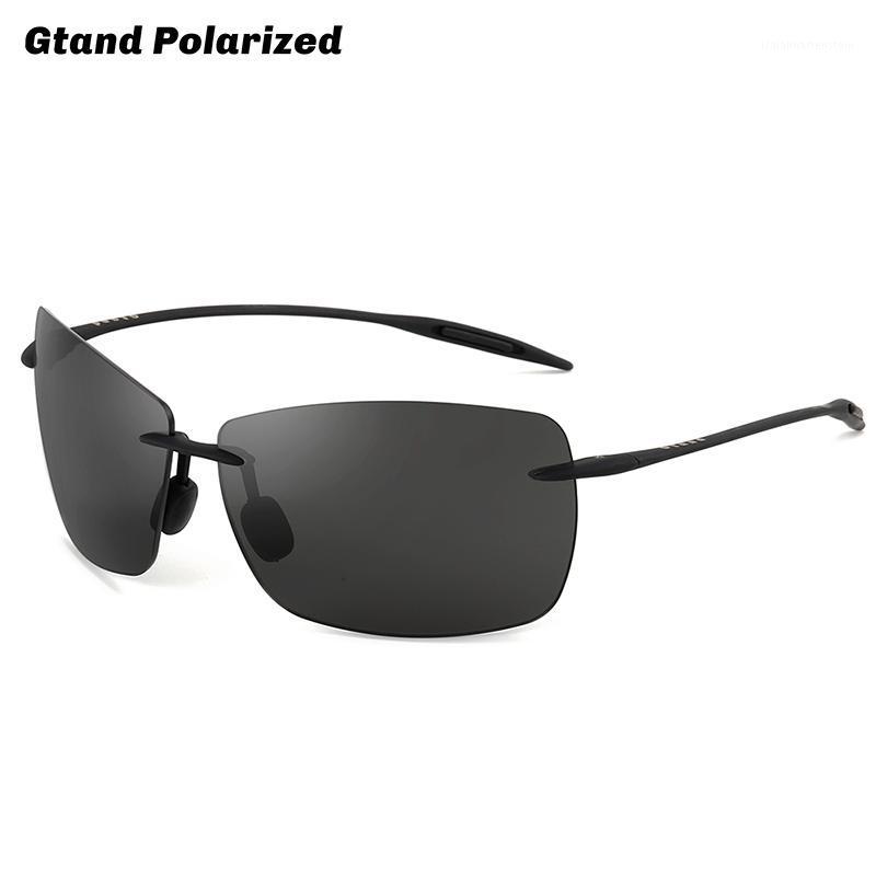 

Sunglasses Gtand Rimless Square Lighthouse Style Ultralight TR90 Polarized For Men Sports Driving Brand Design Sun Glasses GT423