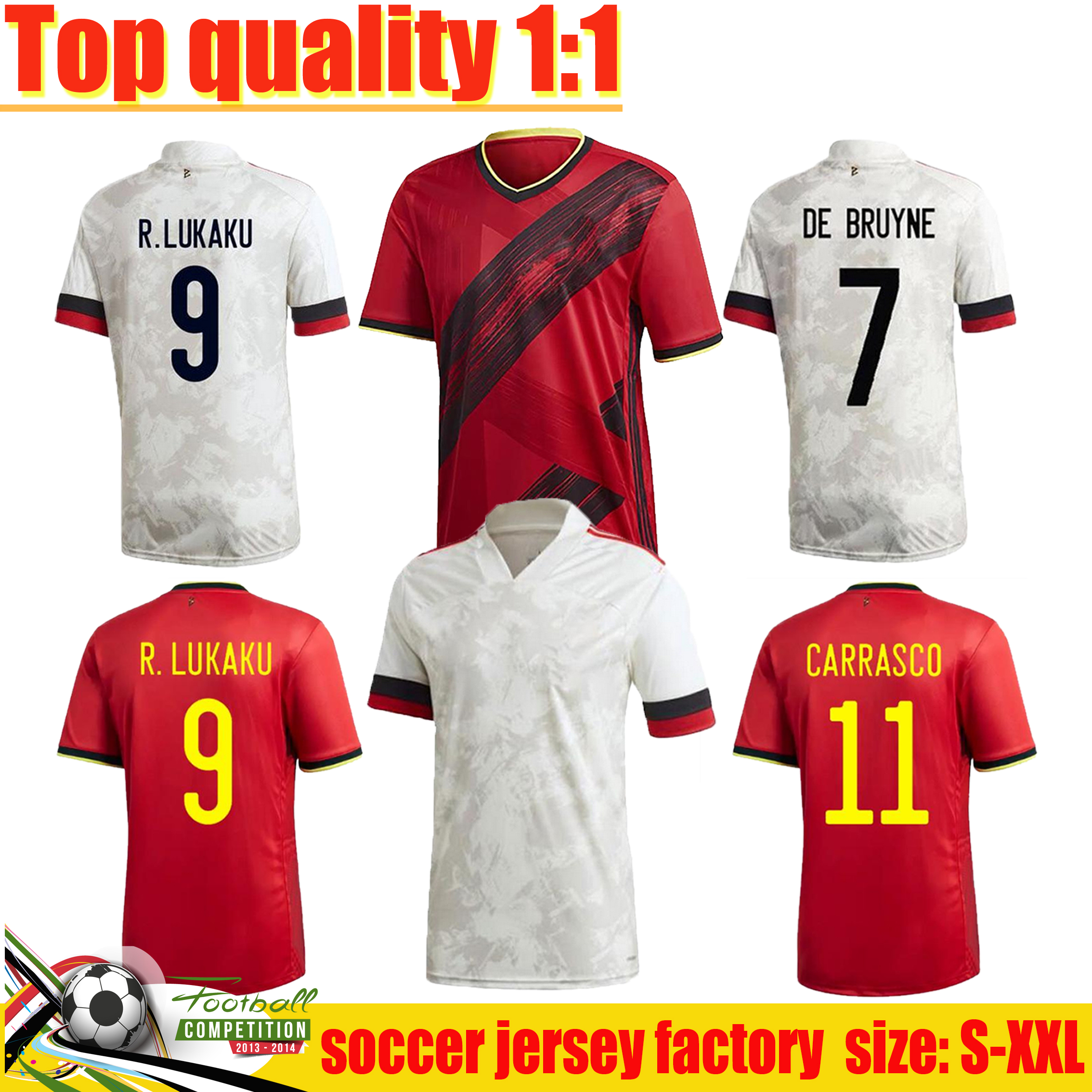 

2021 2022 national football soccer jerseys De Bruyne LUKAKU 21/22 home away shirt HAZARD BATSHUAYI KOMPANY DEMBELE Player fans version men Uniform, Red