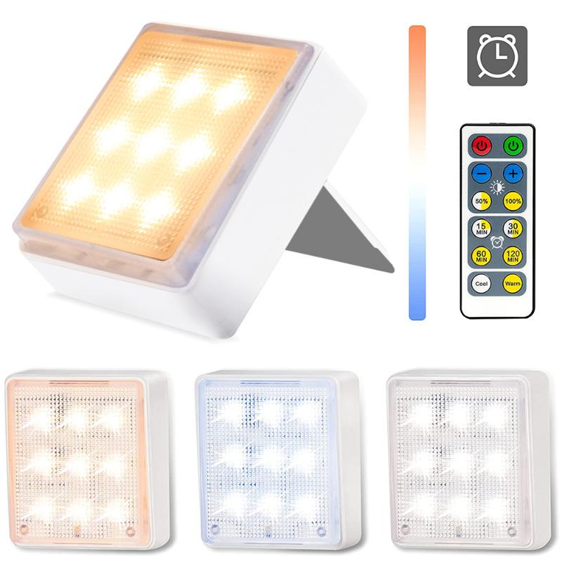 

Night Lights LED Closet Dimmable CCT Push Remote Control Touch Light Battery Operated Timer Under Cabinet Lamps