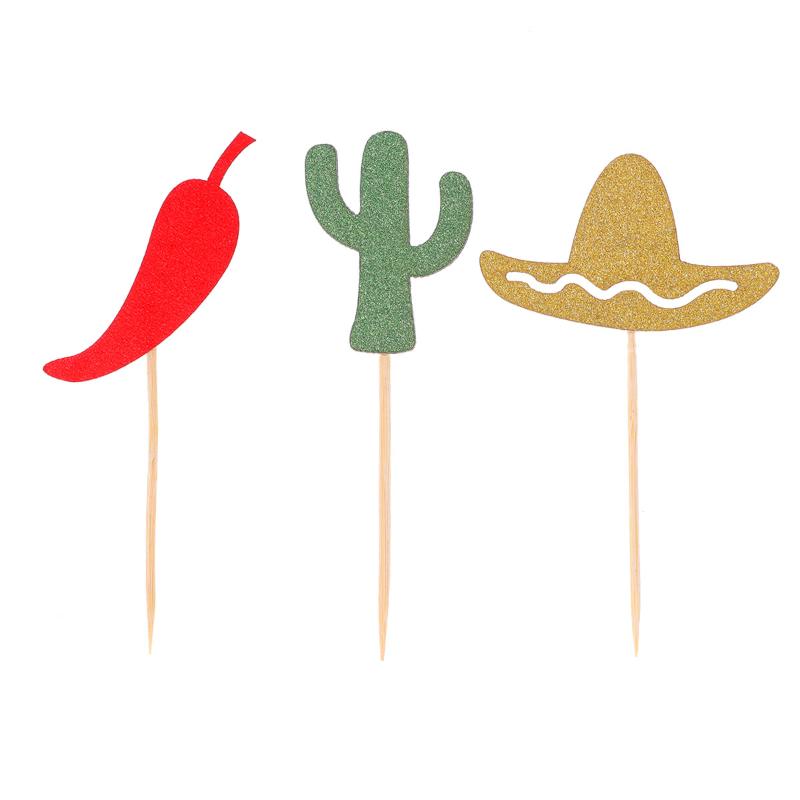 

Other Festive & Party Supplies 48 Pcs Cake Toppers Mexican Carnival Picks Fruit Decorating Wedding Kids Birthday Favors
