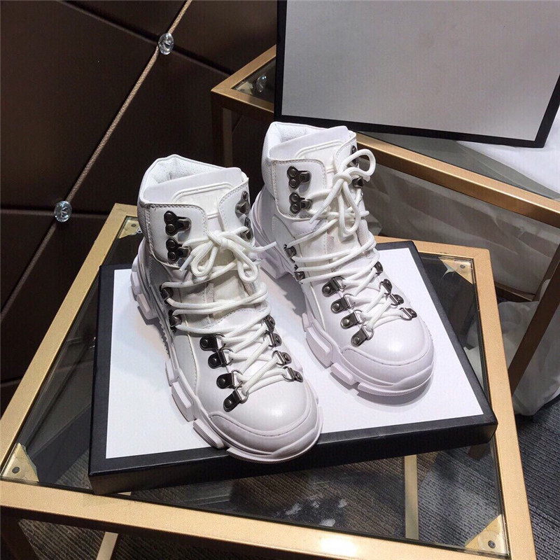 

Luxury designer Casual Shoes Sneaker Boot Flashtrek Trekking Shearling Crystals White With Box, Don't pay it