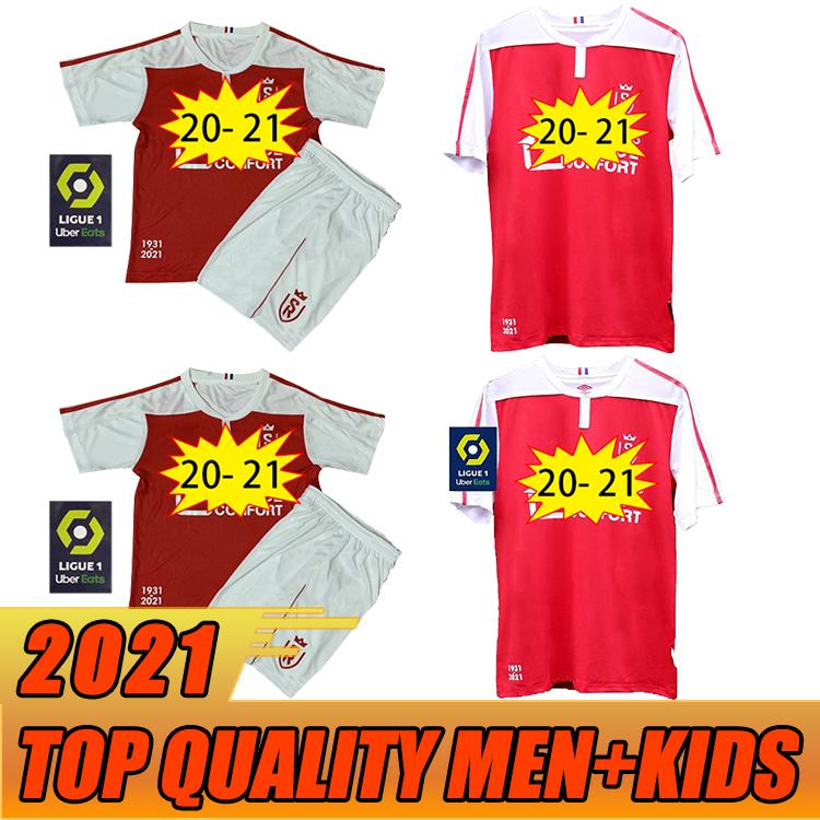

20 21 Maillots Stade Reims soccer jerseys Adults kids kits DISASI CAFARO KONAN DIA FOKET CHAVALERIN ZENELI 2020 2021 Football Shirt, Black;yellow