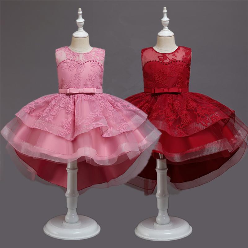 

Girl's Dresses Christmas Dress Girls Year Costume Kids For Ceremony Gown 4-10T Elegant Girl Princess Prom Frocks, Red;yellow