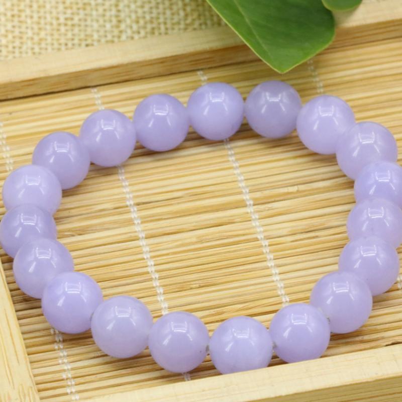 

Beaded, Strands 10mm Natural Stone Chalcedony Jades Round Beads Strand Bracelets For Women Purple Violet Green Malaysia Jewelry 7.5inch B316