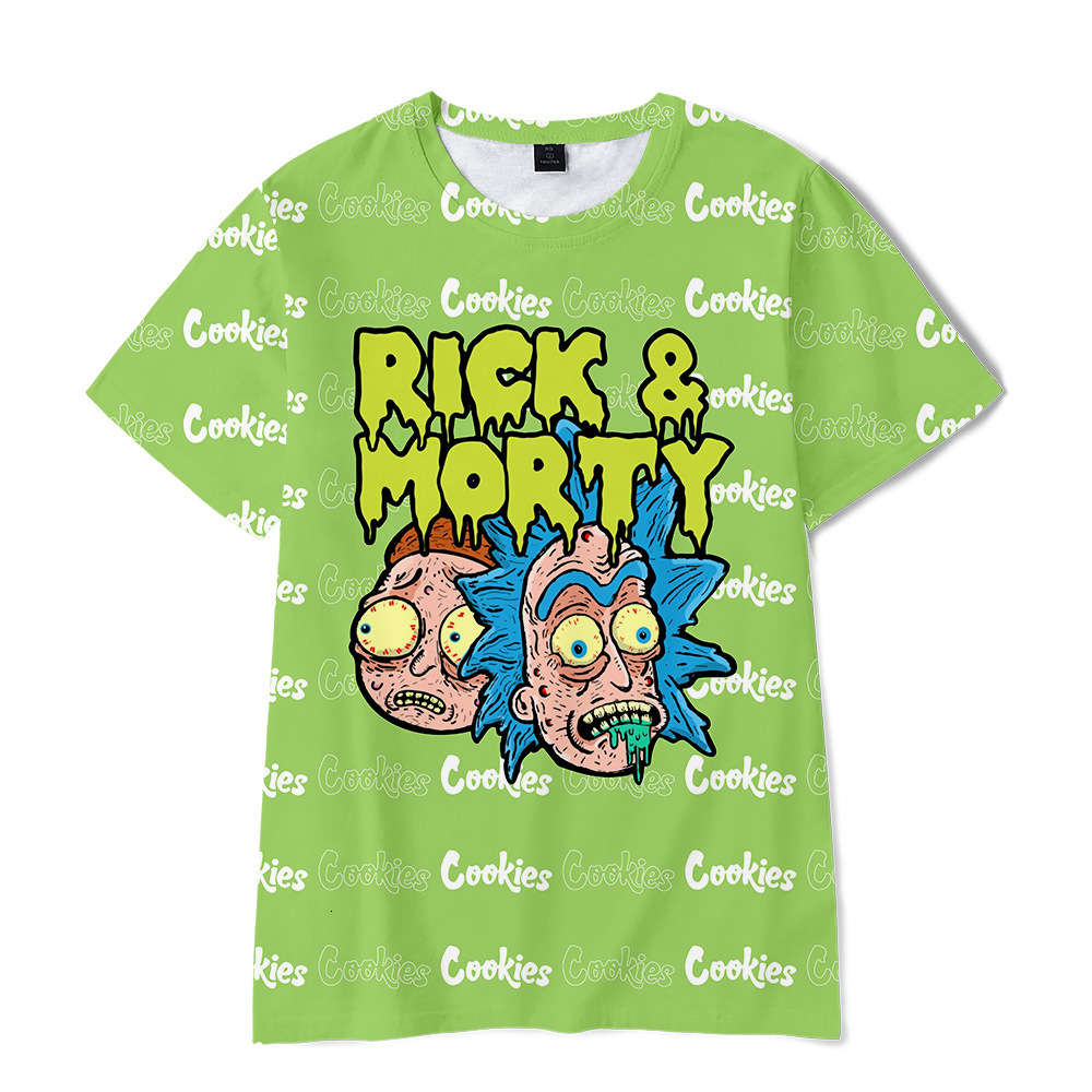 

digital printing cookie + cigar backwoods trend cartoon short sve T-shirt, Section a