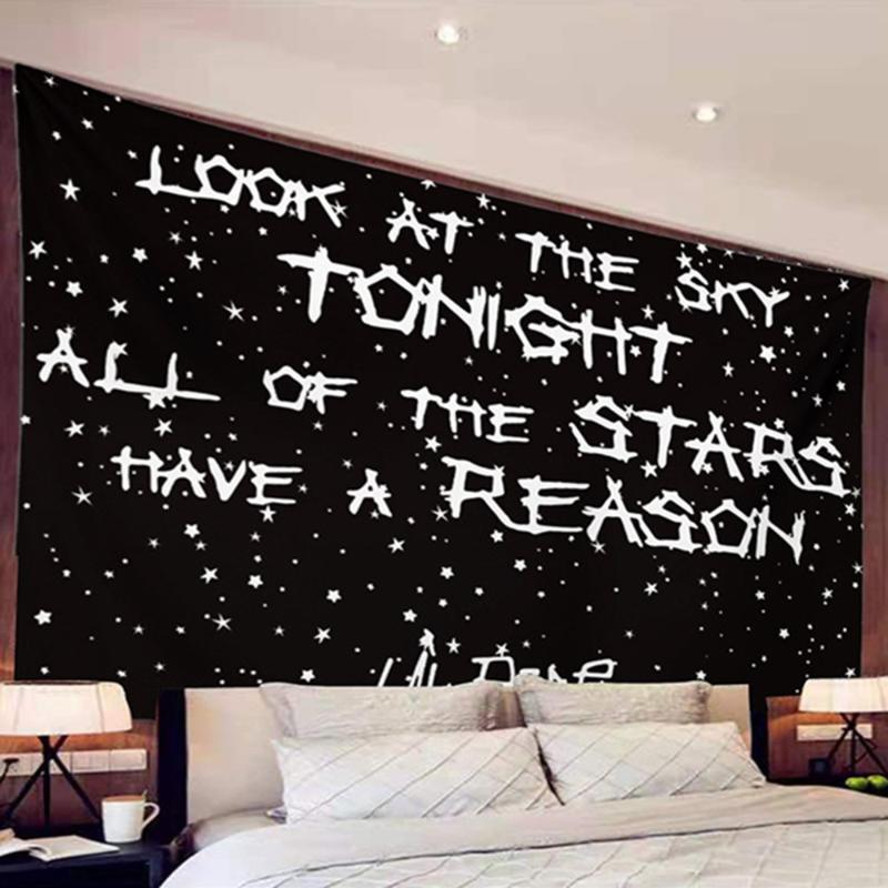 

Tapestries Beamer Ceiling Car Cloth Cilected Hippie Peep Bedroom Printed Decor Tapestry Fashion Home Star Room Pattern Boy Black