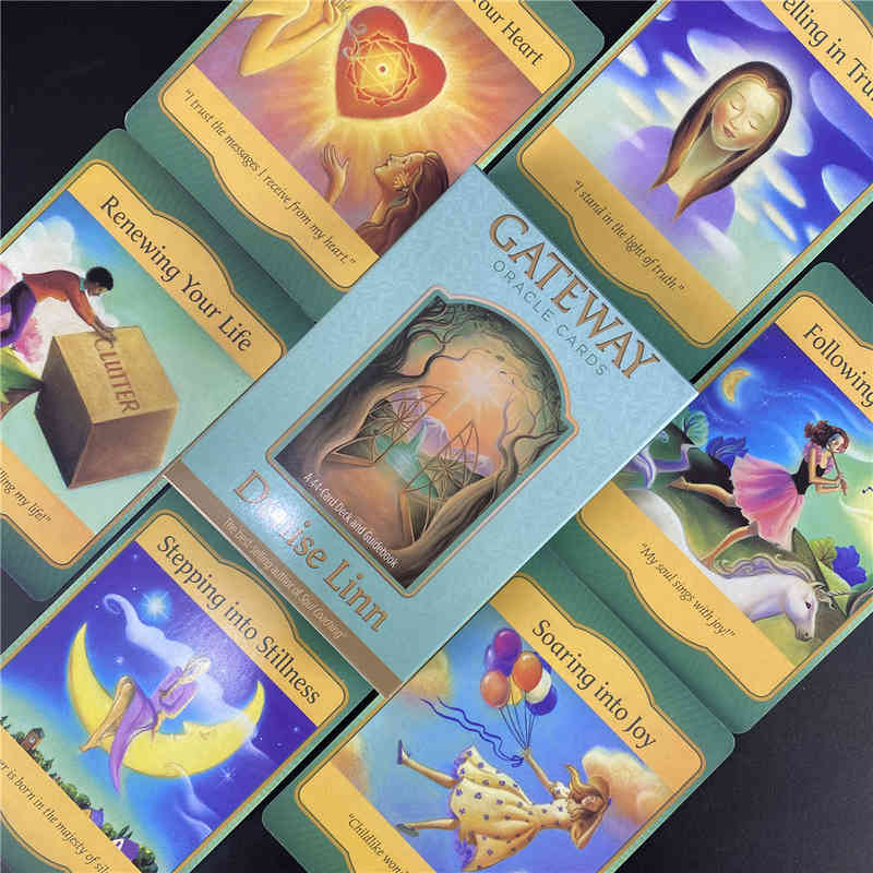 Hay House Gateway Cartes Oracle Toolkit spirituel Toolkit Transformer votre carte de vie Game Tarot Deck Board Set pour débutants Denise Linn Dix
